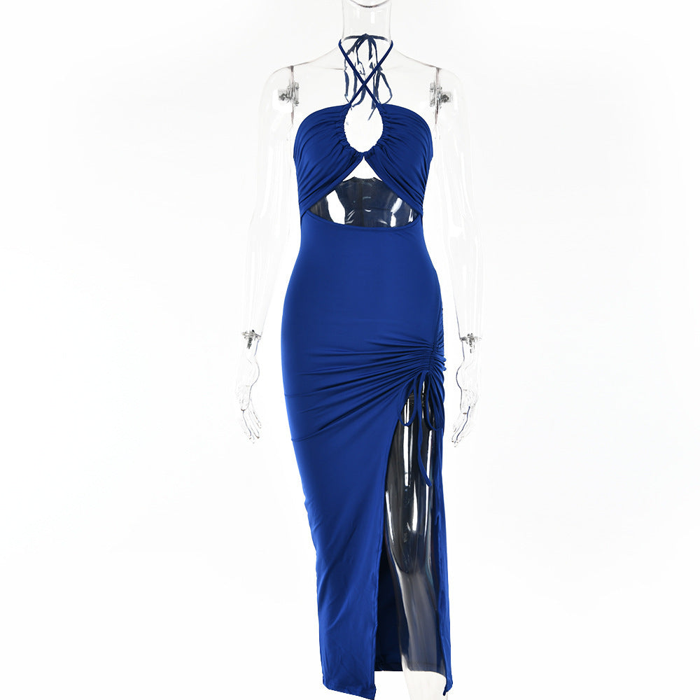 Alison – Sexy Halterneck Spitzenkleid mit Schlitz für Damen im Sommer Y2K Stil