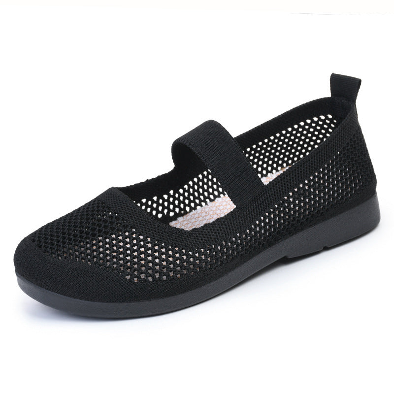 Brenda – Atmungsaktive fliegende Woven Damenschuhe mit weichem Boden