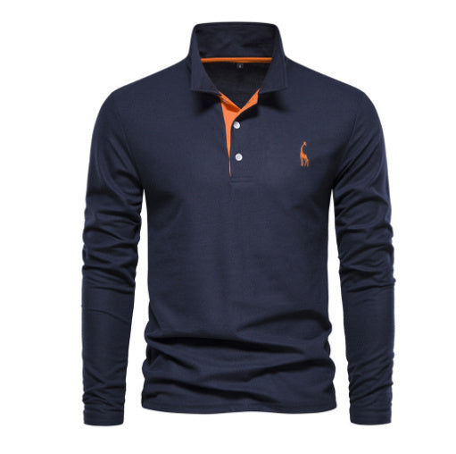 Herren Langarm Poloshirt Klassisch Modern Business & Freizeit