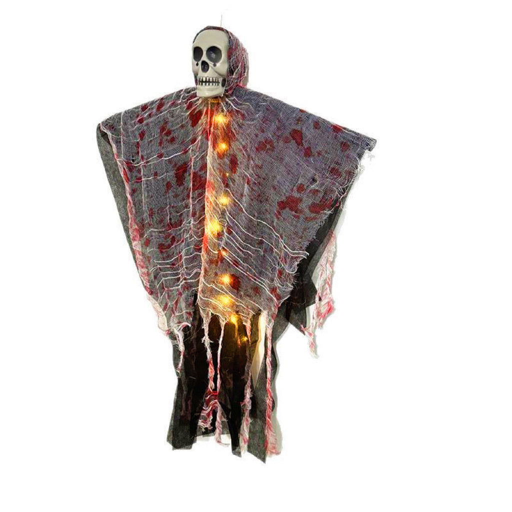 Halloween Blutige Leuchtende Hängende Skelett-Deko – Gruselige Party-Dekoration