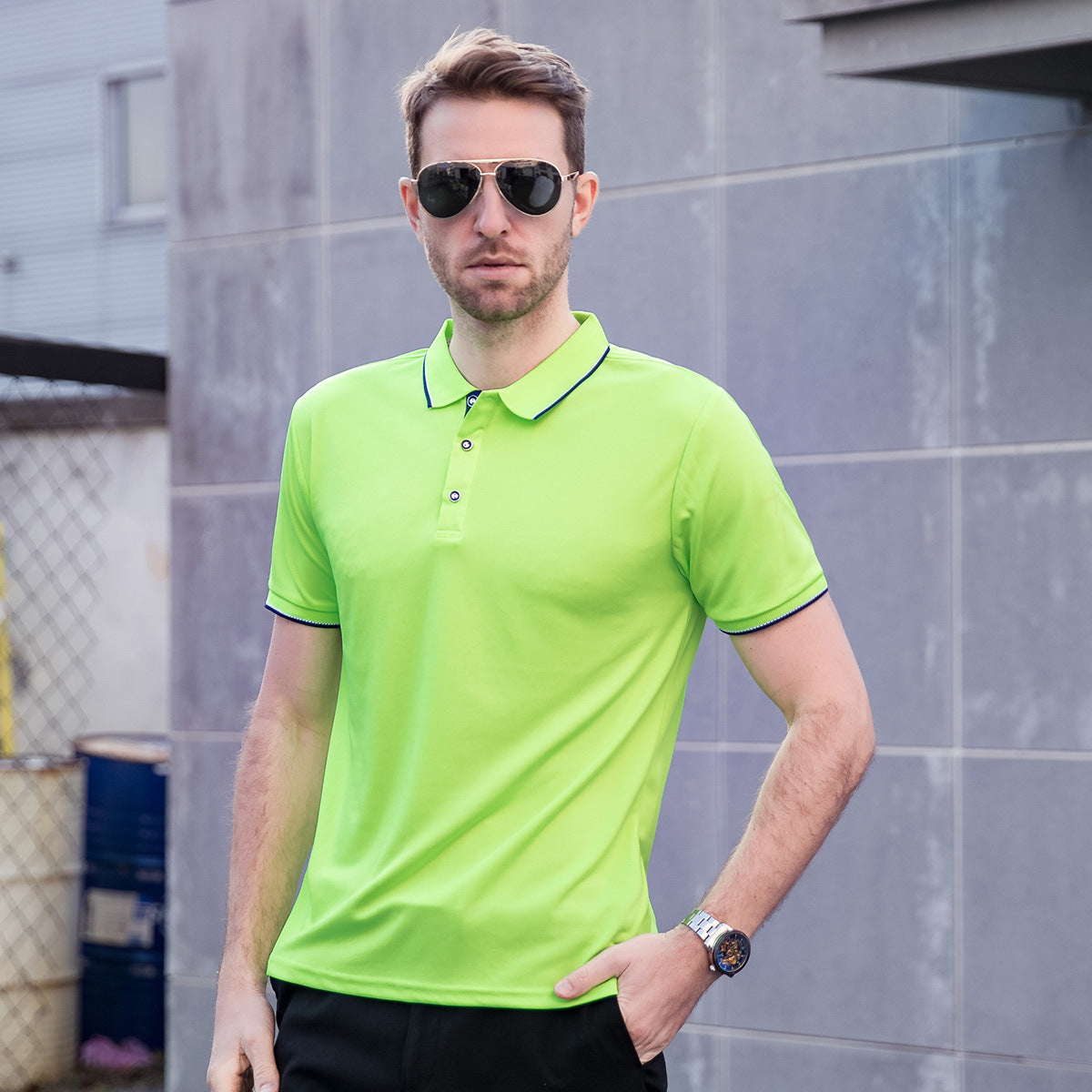 Dale – Herren Polohemd mit dünnem Kragen und kurzen Ärmeln