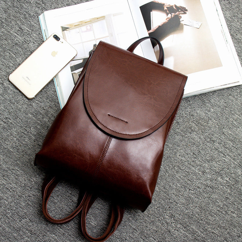 Jasmine – Vegane Leder Damen Tasche mit weicher Oberfläche und retro Backpack-Stil