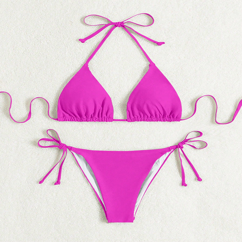 Anna – Bunter gebundener Halter-Bikini