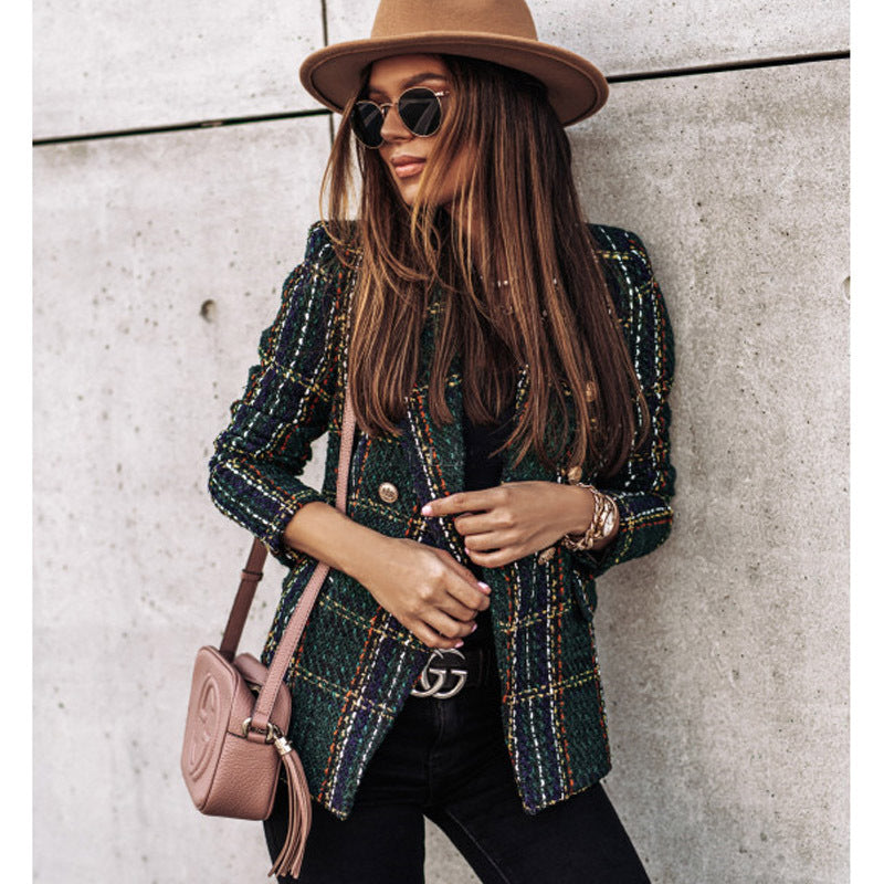 Oscar – Schmal geschnittener Blazer mit Karo-Muster
