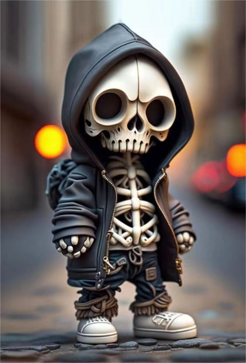 Halloween Skelettpuppe Figur – Coole Deko für Party, Zuhause & Schreibtisch – Unisex Sammlerfigur