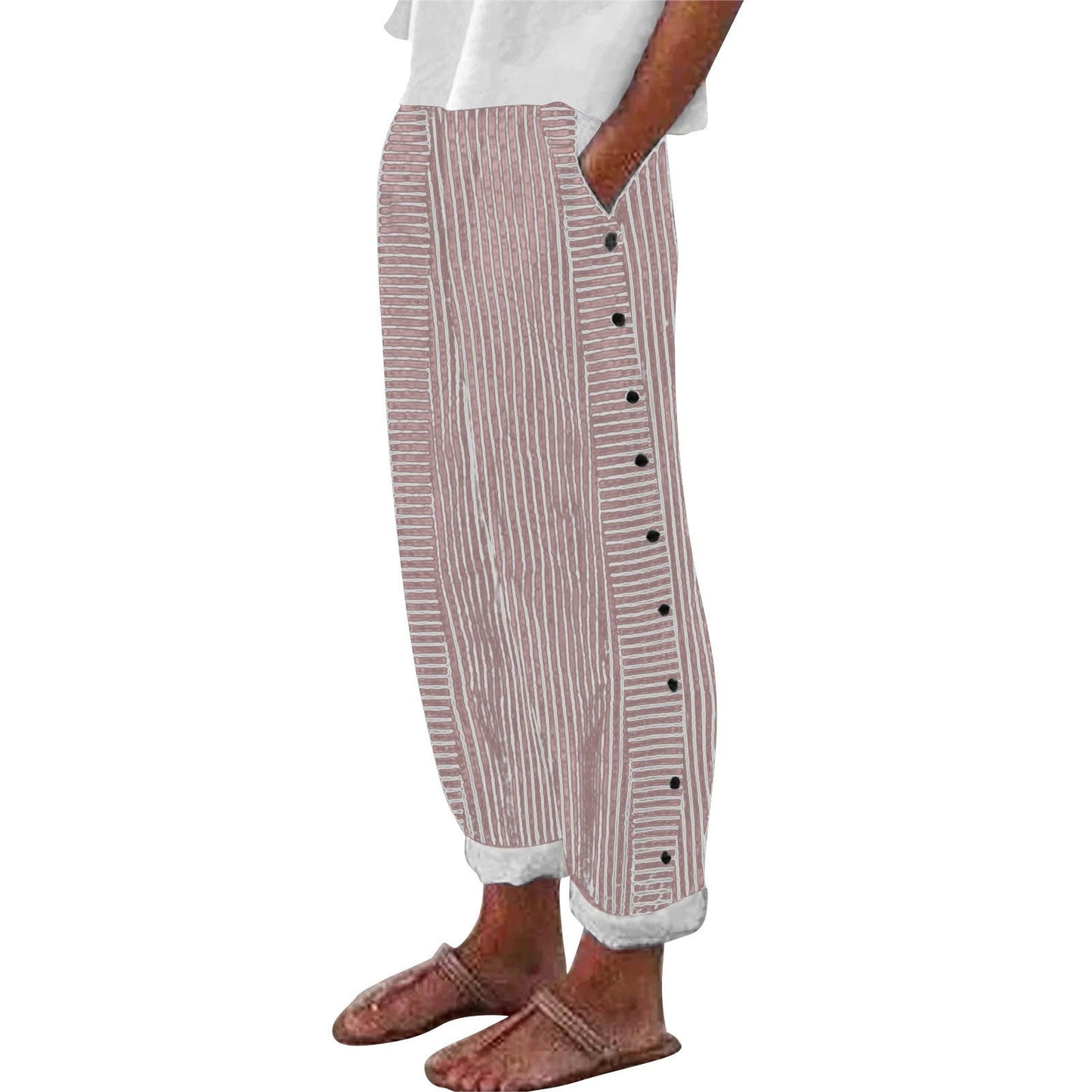 Francesca – Gestreifte Freizeithose für Damen