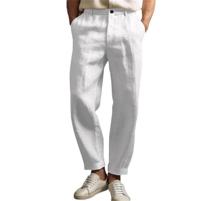 George – Leichte Herren-Leinenhose in geradem Schnitt