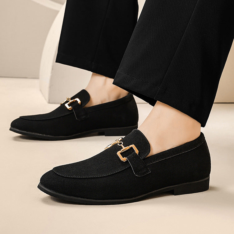 Herren Mokassin-Loafer mit Metallverzierung – Elegante Business- und Freizeit-Slipper
