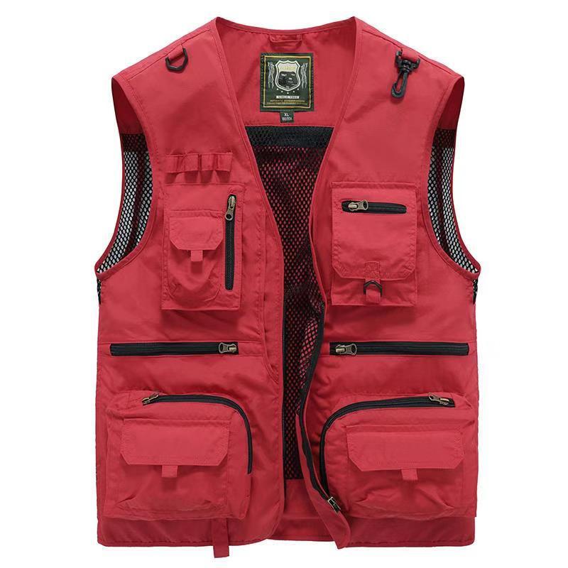 Herren Outdoor Multifunktions-Weste – Angeln, Camping & Abenteuer, atmungsaktiv, leicht, mit vielen Taschen