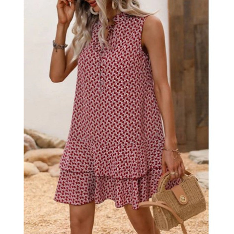Natalie – Bohemian Ärmelloses Sommerkleid mit Blumenmuster