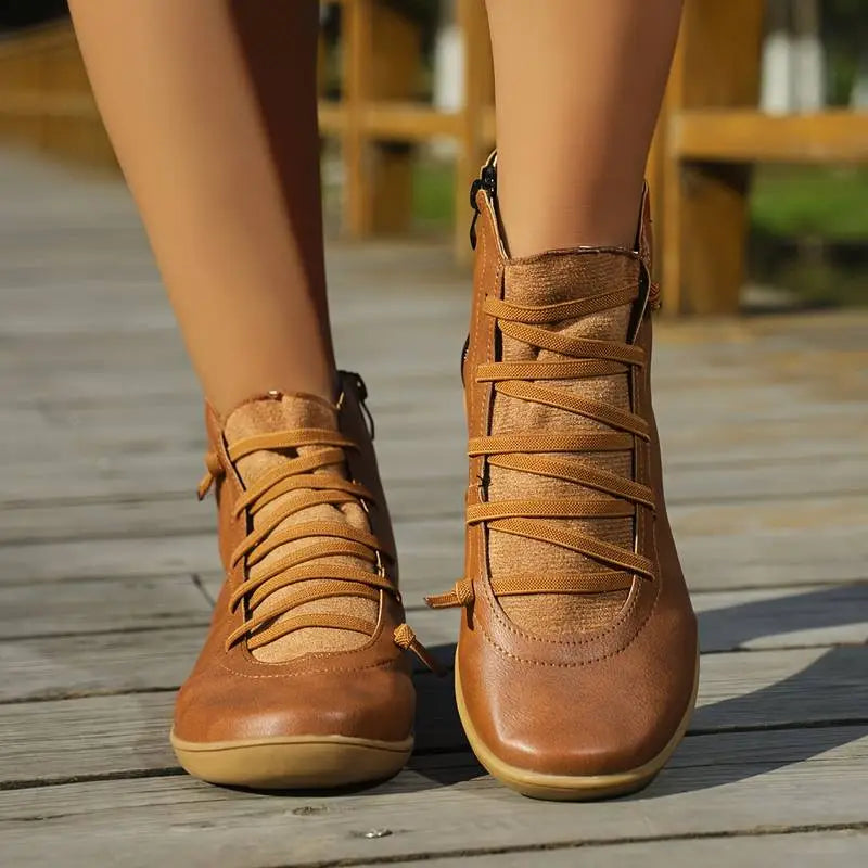 Damen Komfort-Stiefelette für Alltag und Freizeit – Modische und Bequeme Herbst-/Winter-Schuhe