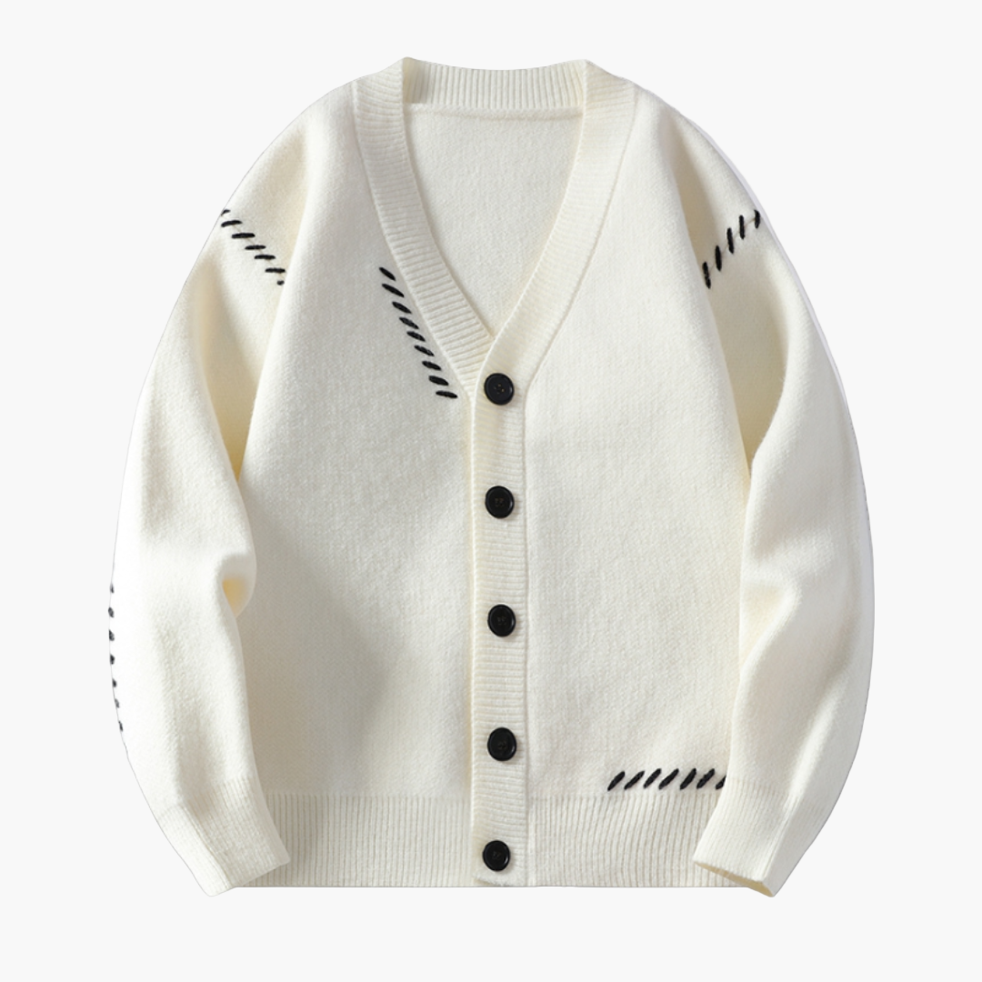 Herren Strick-Cardigan mit Knopfleiste – Moderner Freizeitstil und Komfort