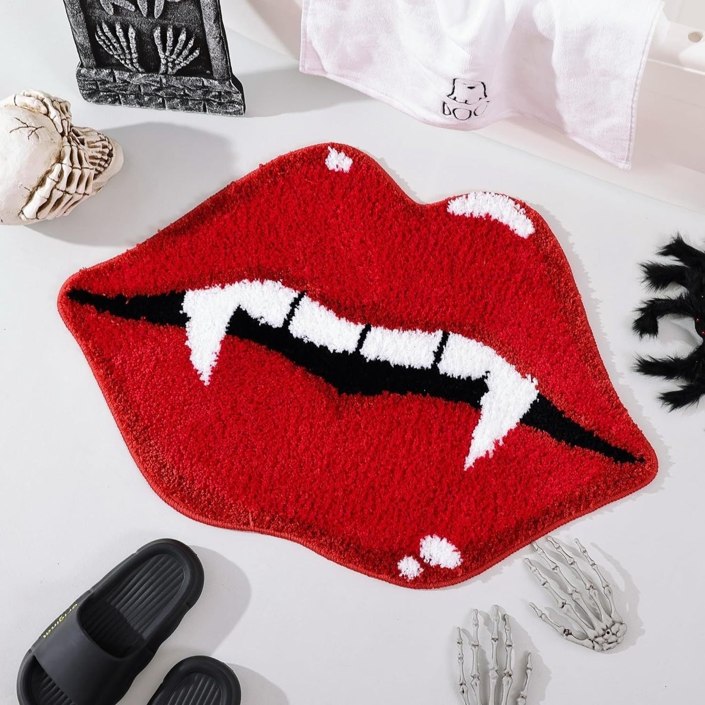 Halloween Fußmatte Spinnennetz – Deko-Teppich für den Eingangsbereich, perfekte Halloween-Party-Atmosphäre