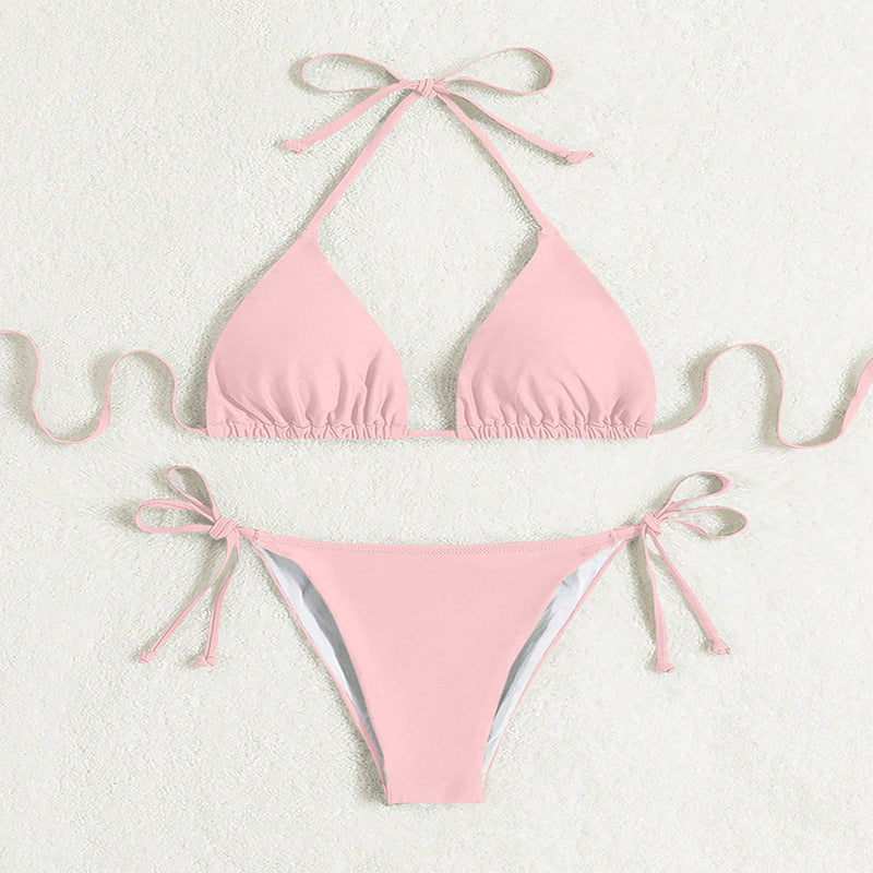 Anna – Bunter gebundener Halter-Bikini