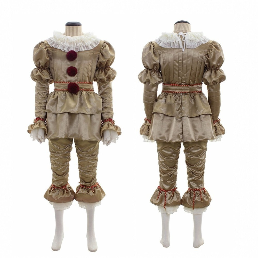 Halloween Kostüm Clown Pennywise für Erwachsene – Gruseliges Horror-Faschingskostüm