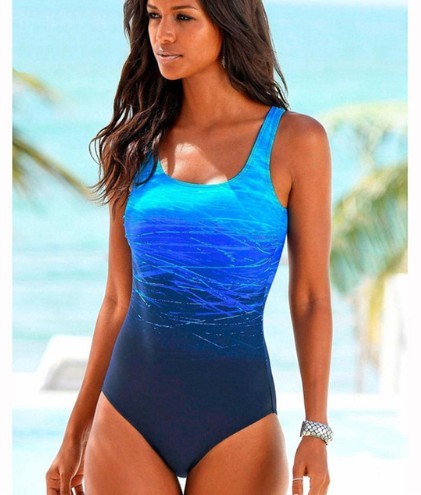 Ruby – Vintage Einteiler Schwimmanzug für Damen mit hohem Ausschnitt und Bandagen