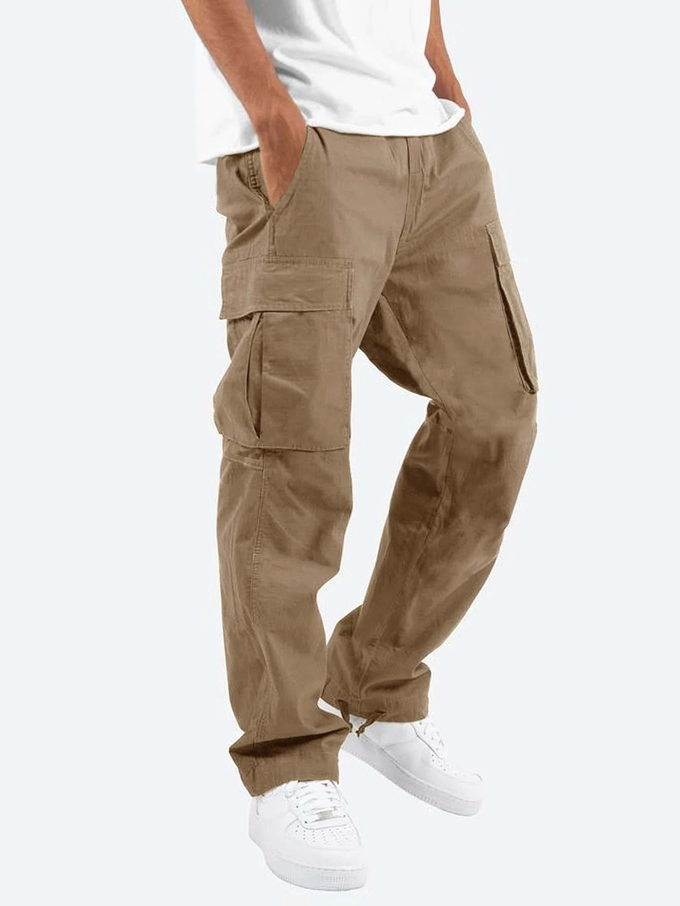 Herren Cargo-Hose im Streetwear-Stil – Bequeme Freizeithose mit geradem Schnitt und großen Taschen