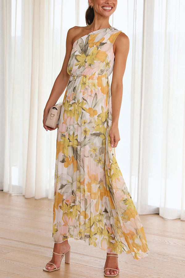 Amelia – Sommerliches Kleid mit schrägen Schultern