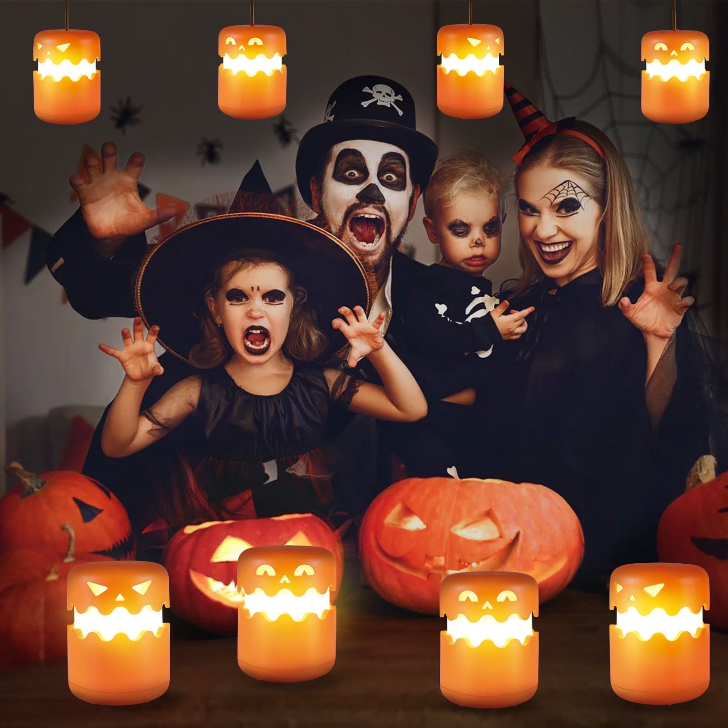 Halloween Deko LED Kürbis-Licht – Stimmungsvolle Lampe für Halloween-Partys & Gruselige Dekoration