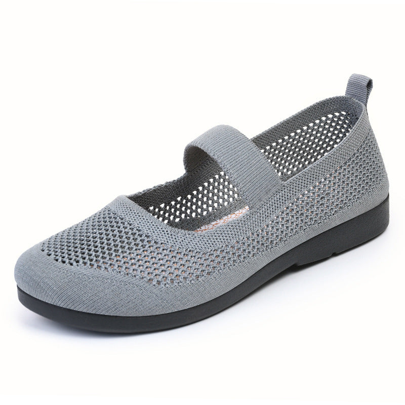 Brenda – Atmungsaktive fliegende Woven Damenschuhe mit weichem Boden
