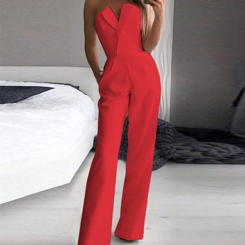 Damen Eleganter Jumpsuit Bandeau Stil für Party, Abend und Freizeit