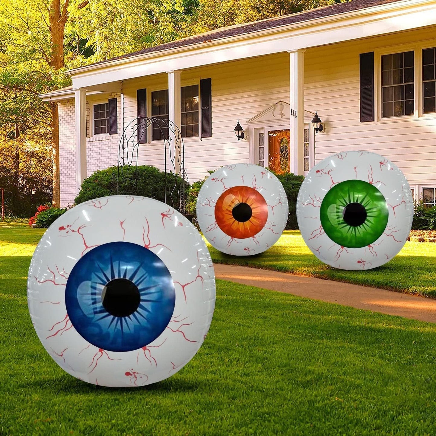 Halloween Deko Aufblasbare Riesen-Augen für Garten und Party