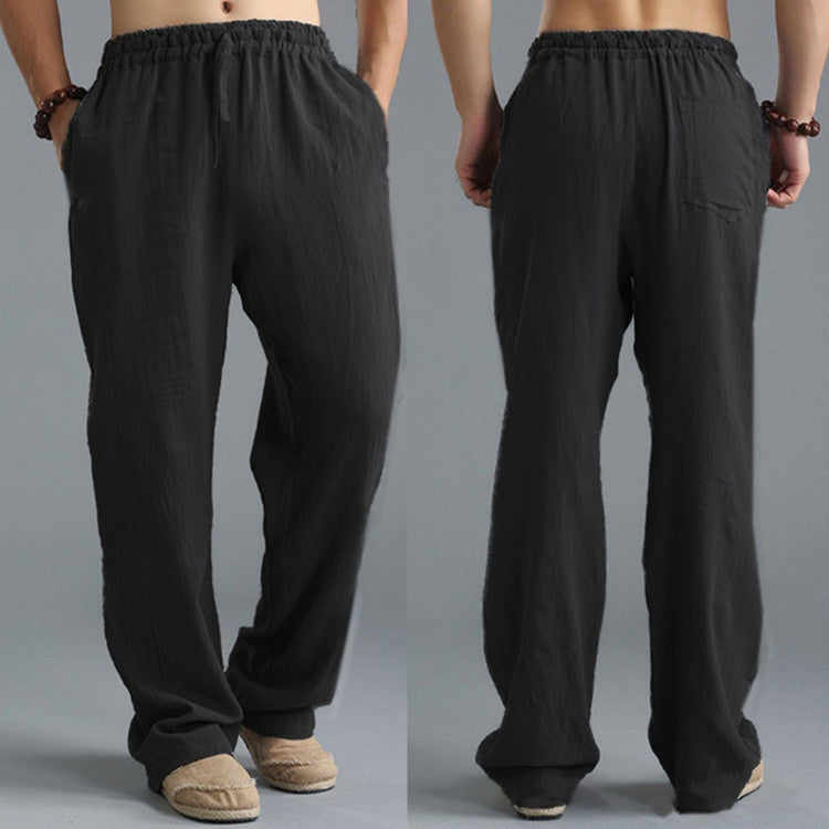 Shane – Atemberaubende lockere Sporthose aus Leinen