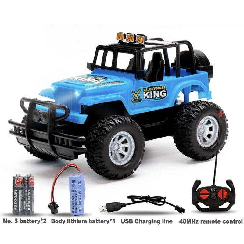 Ferngesteuertes Offroad-Spielzeugauto für Jungen – RC Jeep mit Controller, Abenteuerfahrzeug für Kinder