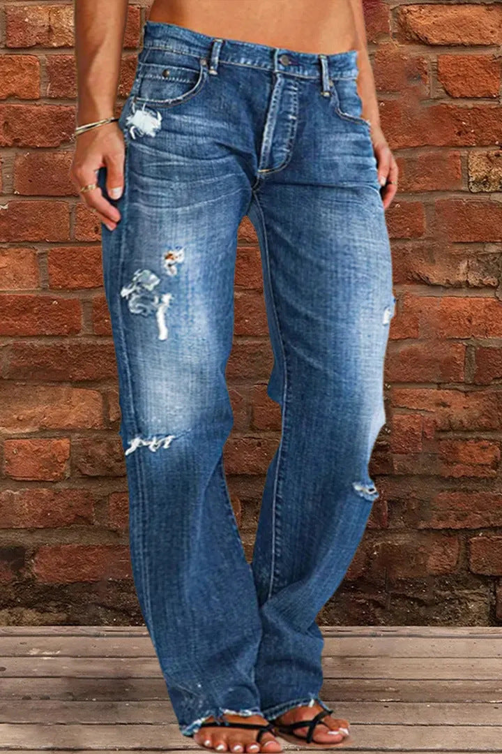 Doug – Weite Retro-Jeans mit Rissen
