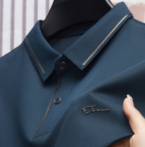 Charlie – Sommer-Polohemd mit kurzen Ärmeln aus Ice Silk