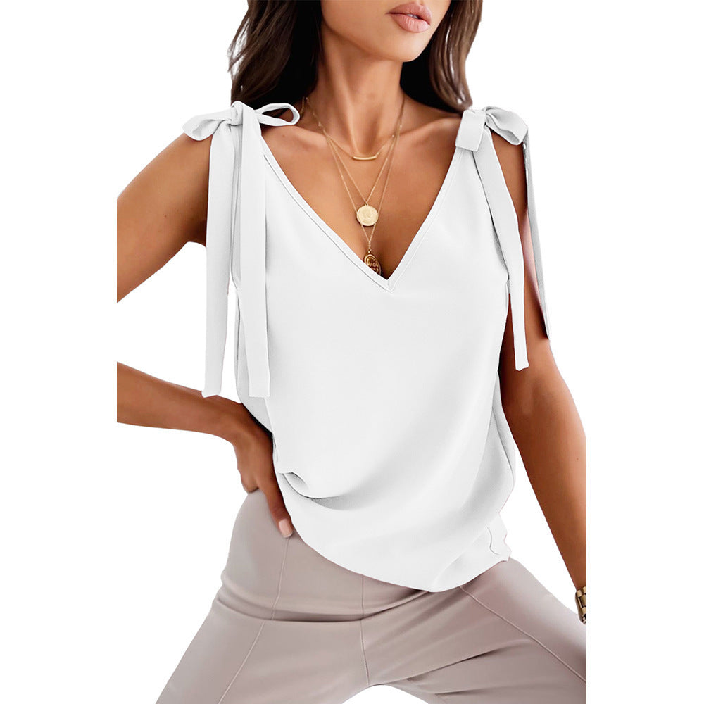 Tamara – Ärmelloses Damen-Top mit Schleifen-Detail