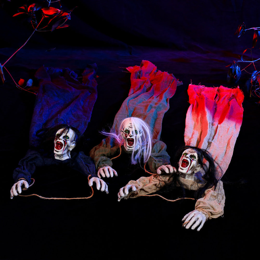 Halloween Hängende Geister Deko – Gruselige Ornament Figuren für Halloweenpartys & Spukhäuser
