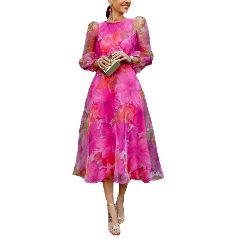 Joy – Sommerliches Damenkleid mit Blumenmuster aus Mesh
