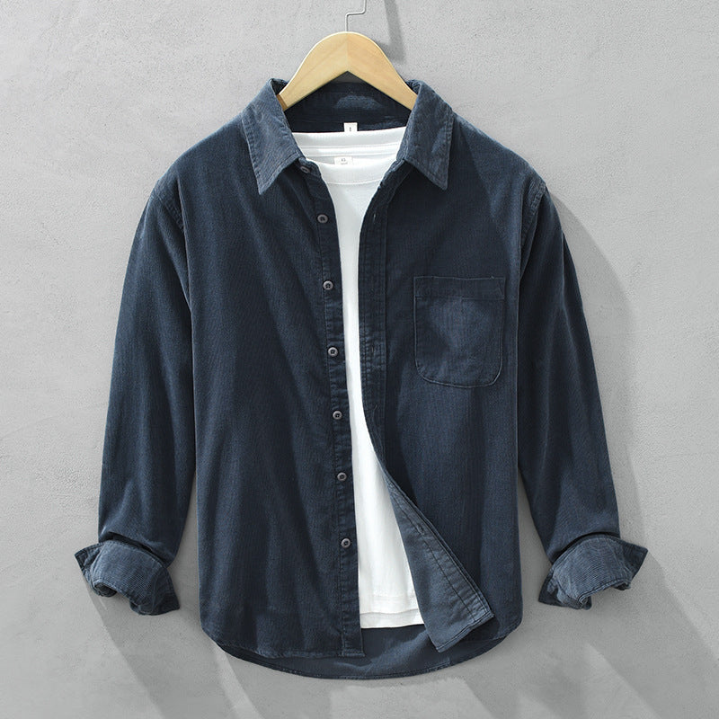 Herren Retro Freizeithemd im japanischen Stil – Lässig Modern für Alltag und Büro