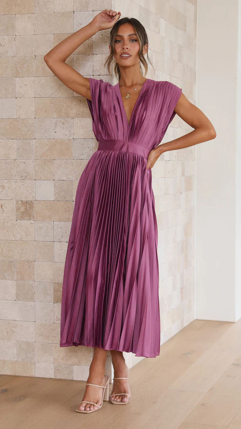 Amelia – Lässiges Faltenkleid mit Reißverschluss