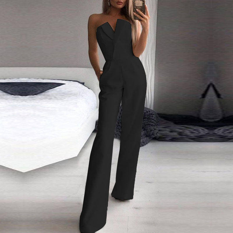 Damen Eleganter Jumpsuit Bandeau Stil für Party, Abend und Freizeit