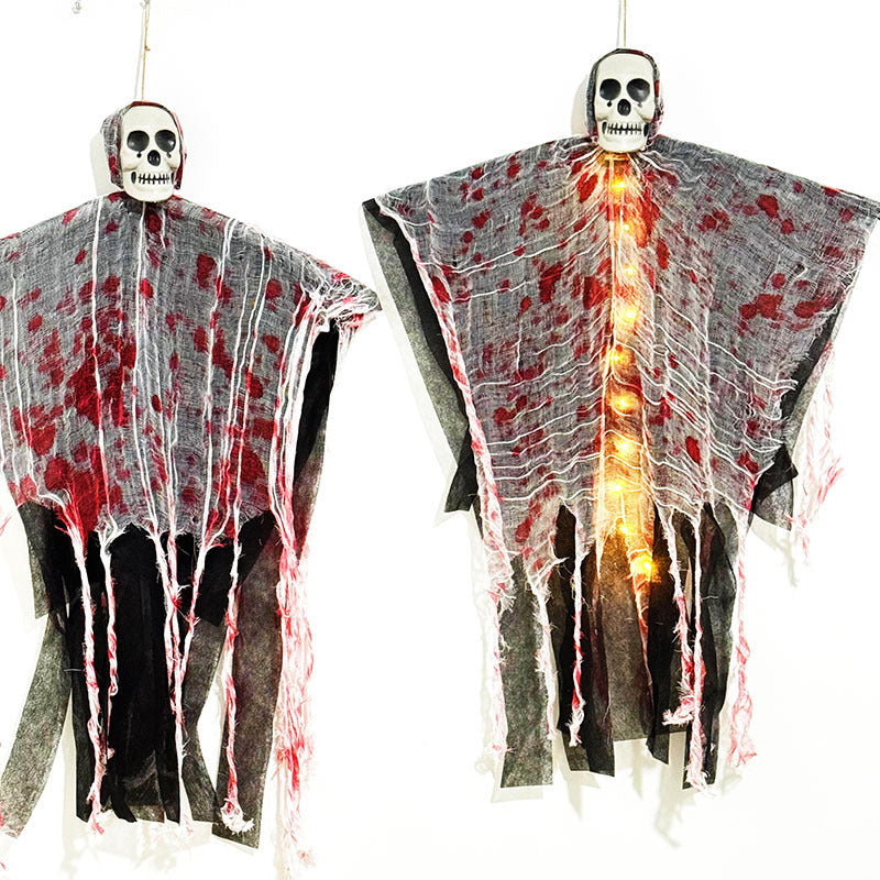 Halloween Blutige Leuchtende Hängende Skelett-Deko – Gruselige Party-Dekoration