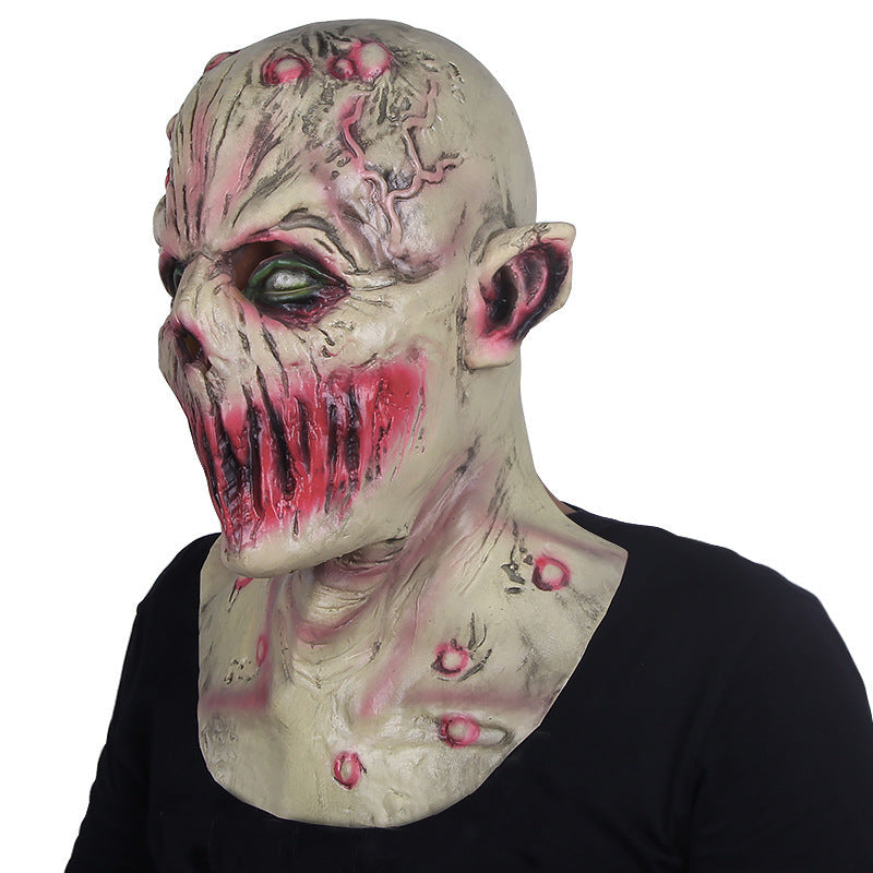 Halloween Unisex Latex Maske – Gruselige 'Deadly Silence' Party Vampir Maske für Erwachsene