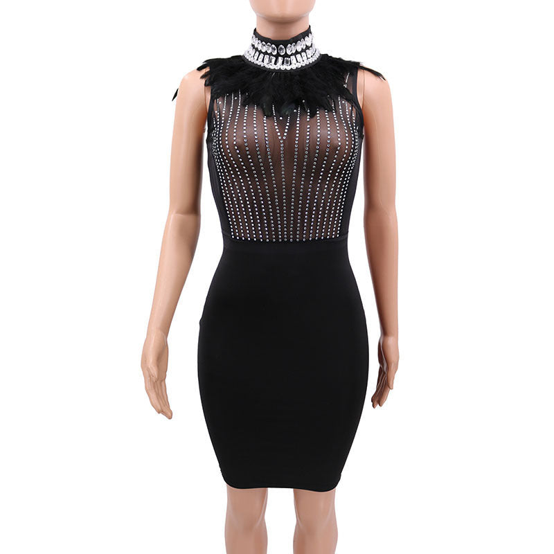 Ann – Sexy Abendkleid mit Bandage-Perlen