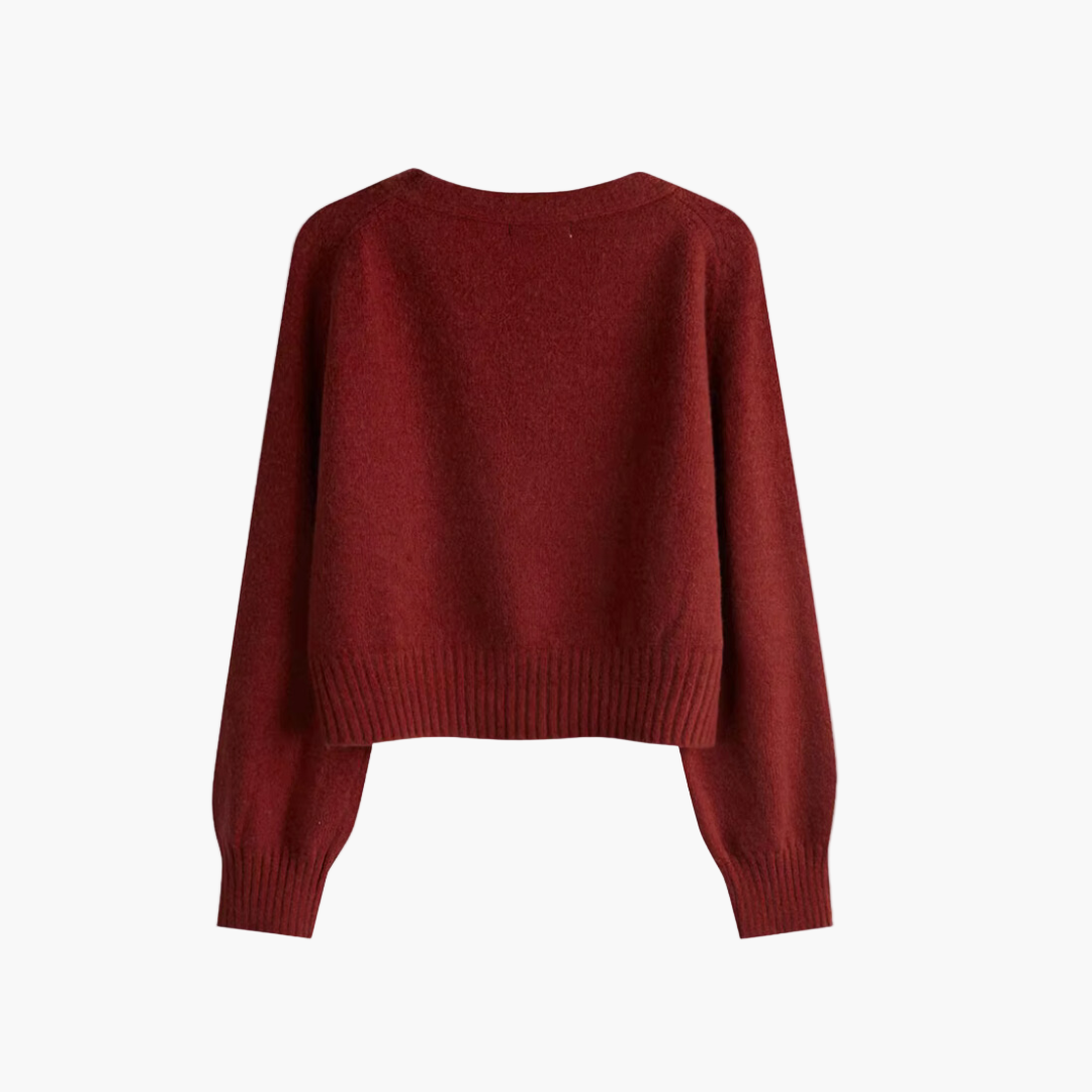 Damen Strick-Cardigan mit V-Ausschnitt und schrägen Knöpfen – Moderner Alltagsbegleiter