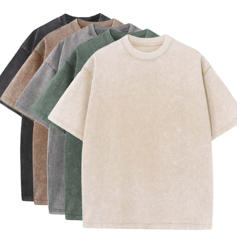 Percy – Retro Rundhals T-Shirt aus Baumwolle