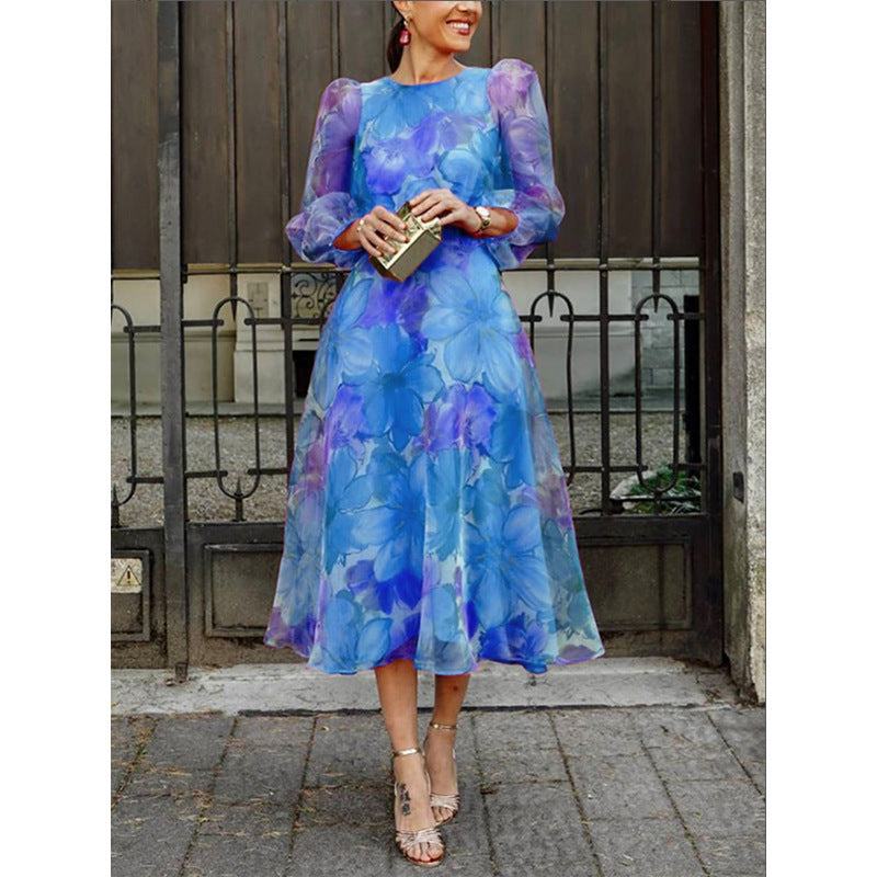 Joy – Sommerliches Damenkleid mit Blumenmuster aus Mesh