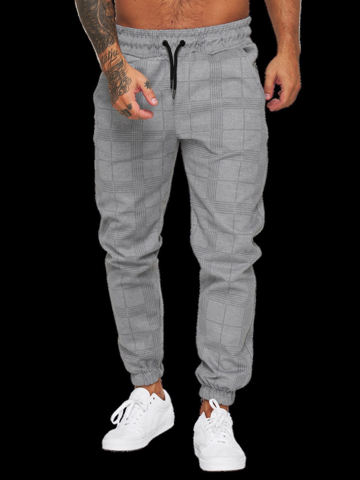 Frank – Karierte 3D Digitaldruck Freizeit-Hosen