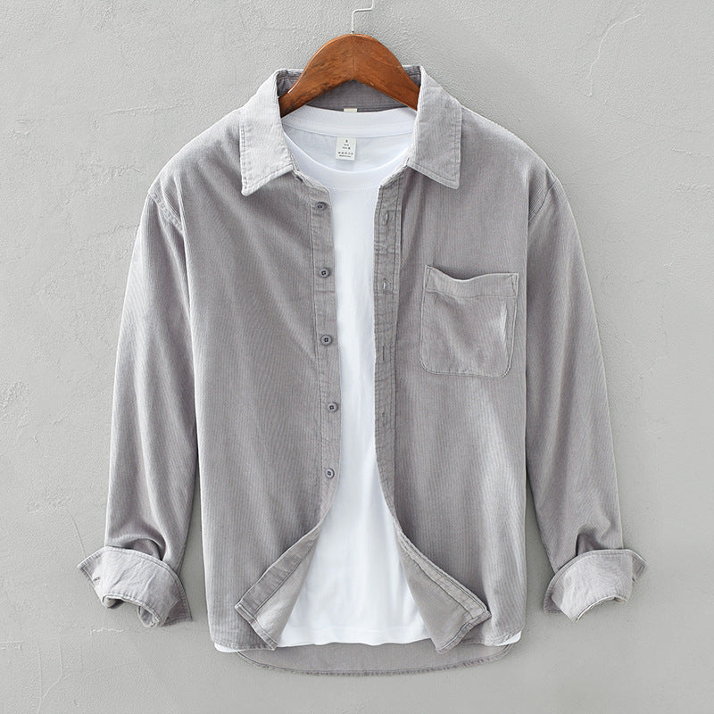 Herren Retro Freizeithemd im japanischen Stil – Lässig Modern für Alltag und Büro