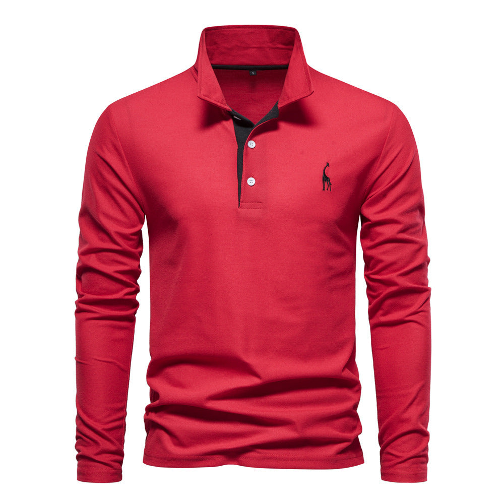 Herren Langarm Poloshirt Klassisch Modern Business & Freizeit