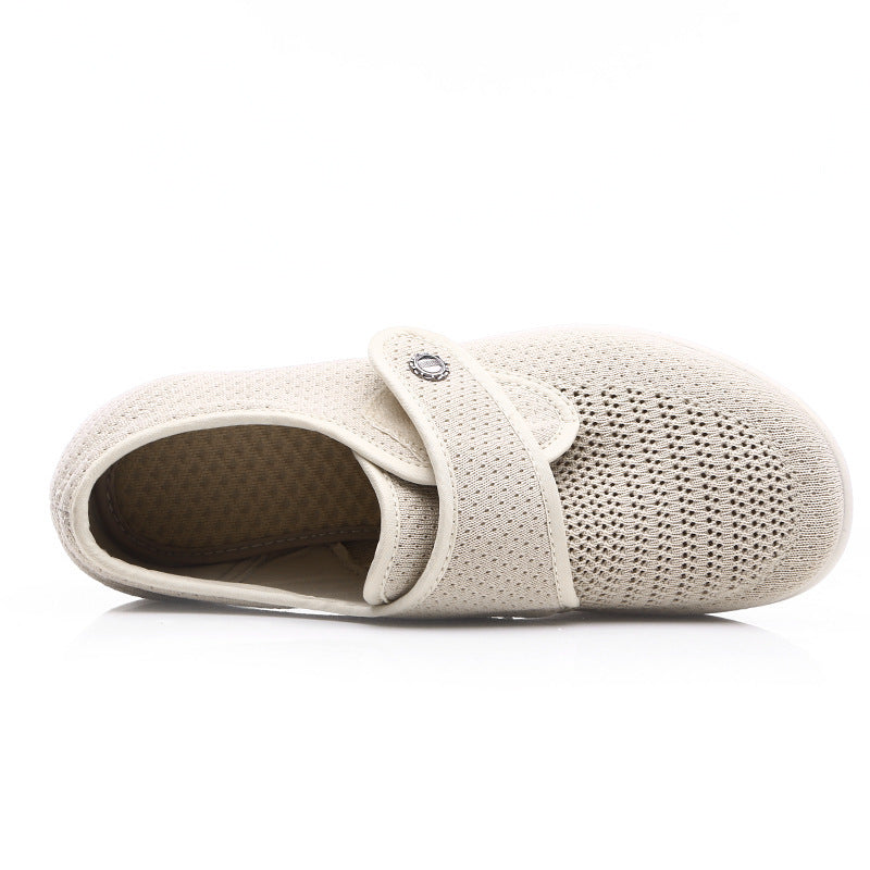 Damen Komfort Freizeit Sneakers mit Klettverschluss – Atmungsaktive Walkingschuhe für Alltag & Spaziergänge