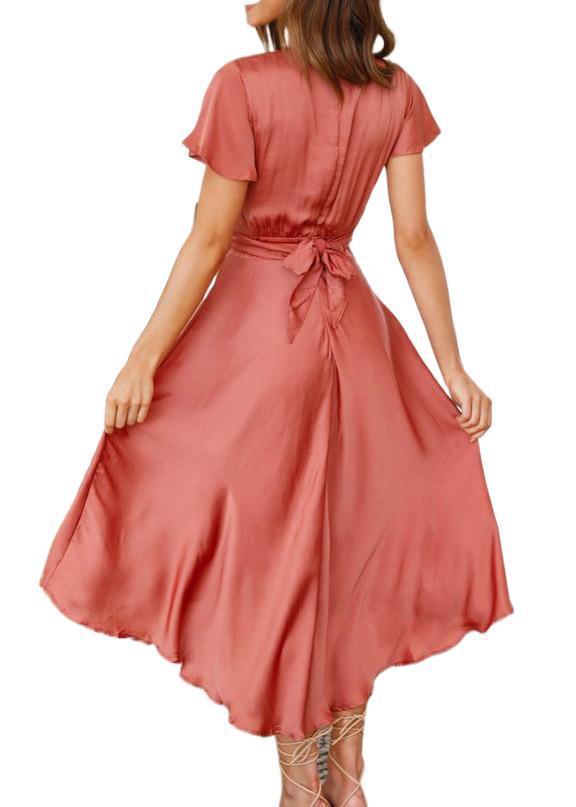 Caroline – Sommerliches Damenkleid mit V-Ausschnitt und unregelmäßigem Schnitt