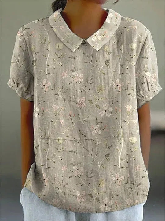 Ann – Lässiges Damen Kurzarmshirt mit Reverskragen