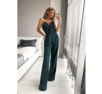 Damen Eleganter Jumpsuit Bandeau Stil für Party, Abend und Freizeit