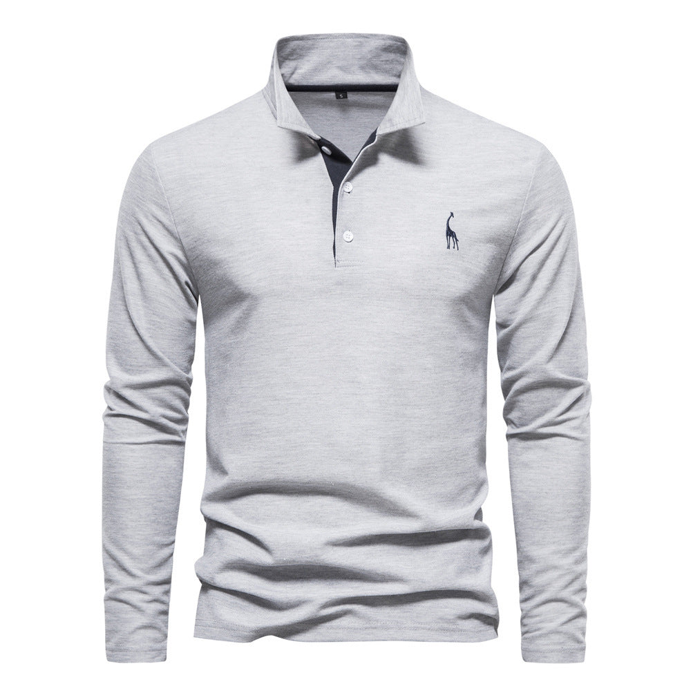 Herren Langarm Poloshirt Klassisch Modern Business & Freizeit